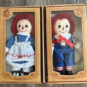 Raggedy Ann & Andy Dolls with certificate of Authenticity…Brand New!! Unopened!!